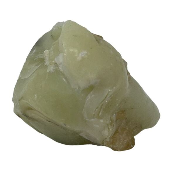 Custard Peach Tipped Art Glass Cullet Glowing Swirl Uranium‎ Slag Glass #5GL144 - Picture 4 of 6